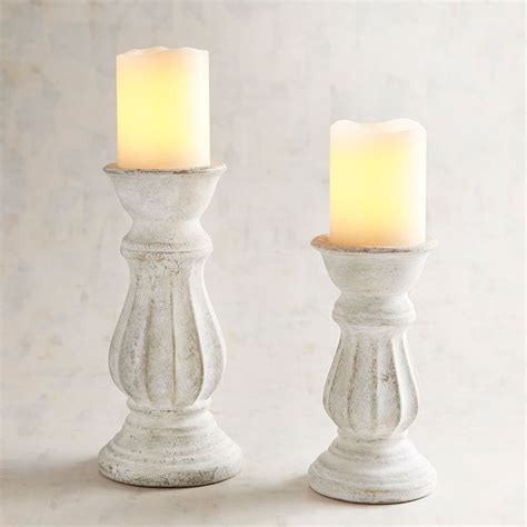 Pier 1 Imports Whitewashed Pillar Candle Holders commercials