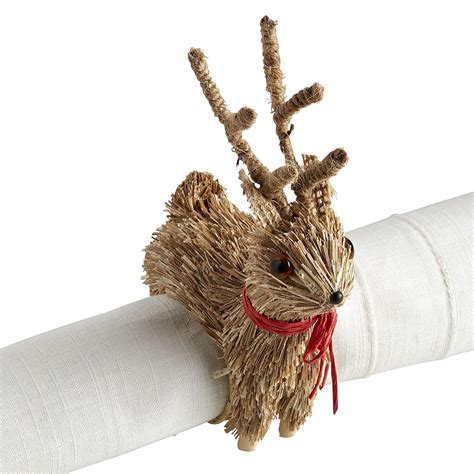 Pier 1 Imports Wooden Reindeer Napkin Ring logo