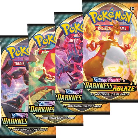 Pokemon Trading Card Game Sword & Shield Darkness Ablaze Booster Packs commercials