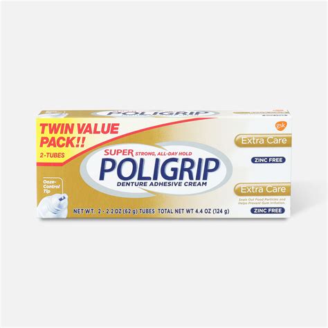 PoliGrip Super Free Denture Adhesive Cream