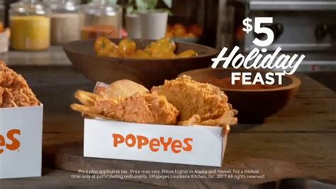 Popeyes $5 Holiday Feast TV commercial - Treat Yourself