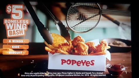 Popeyes Boneless Wing Bash commercials