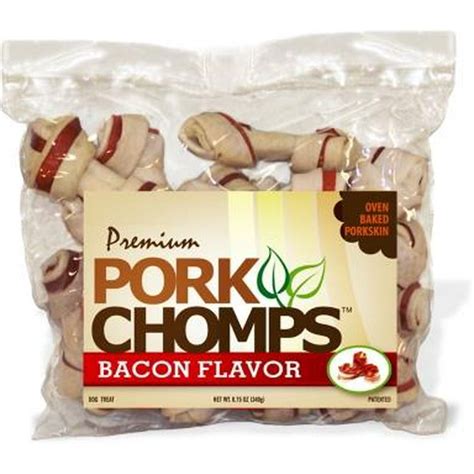 Premium Pork Chomps Rawhide Bacon Flavor logo