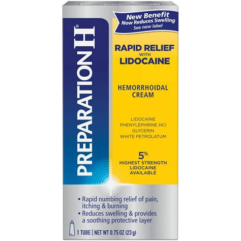 Preparation H Rapid Relief With Lidocaine Cream commercials