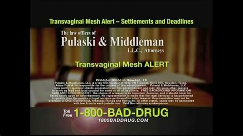 Pulaski & Middleman TV Spot, 'Transvaginal Mesh Alert'