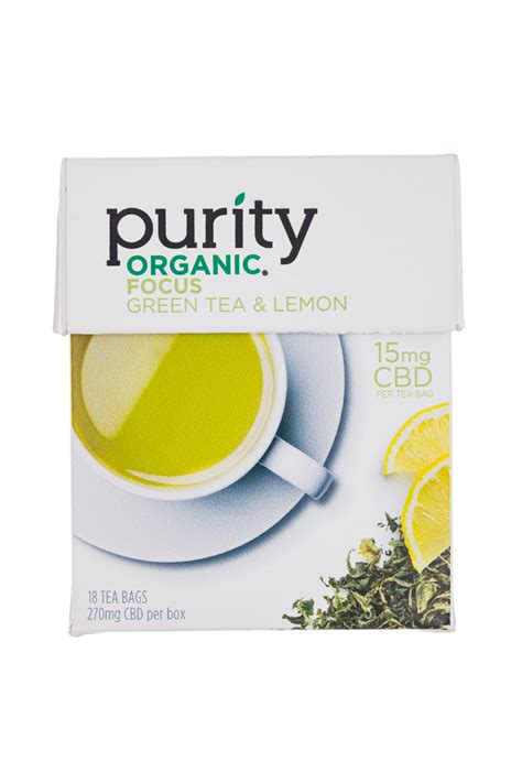 Purity Organic FOCUS Grean Tea & Lemon With CBD