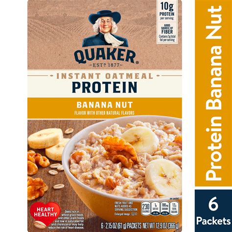 Quaker Banana Nut Protein Instant Oatmeal logo