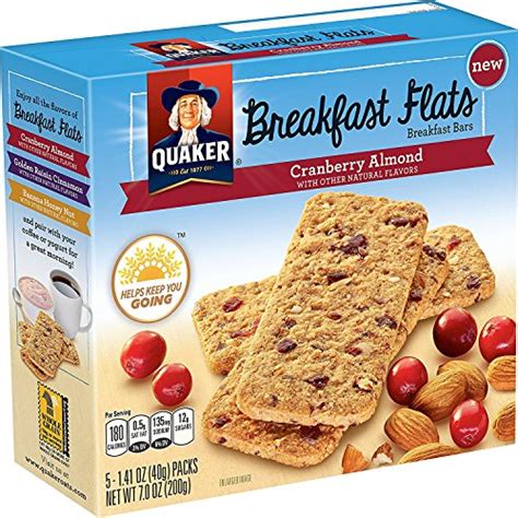 Quaker Breakfast Flats Cranberry Almond logo