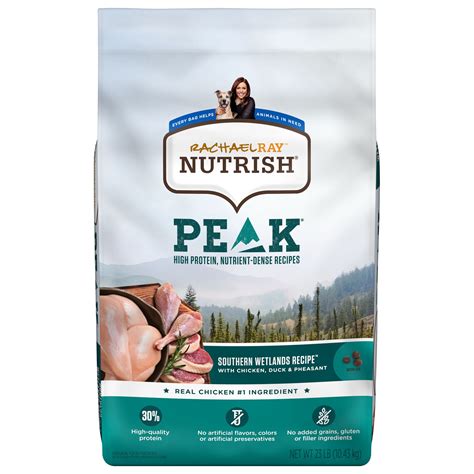 Rachael Ray Nutrish PEAK Wetlands Recipe with Chicken, Duck & Pheasant Dog Food commercials