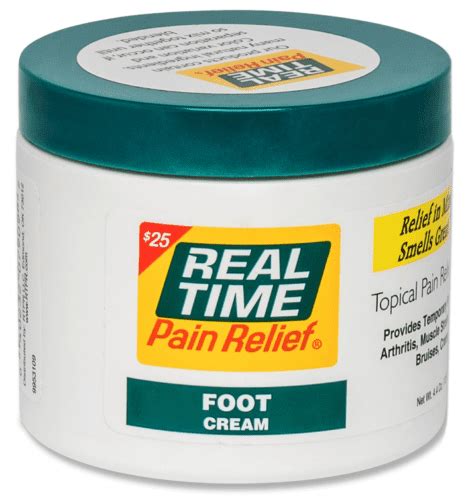 Real Time Pain Relief FOOT Cream logo