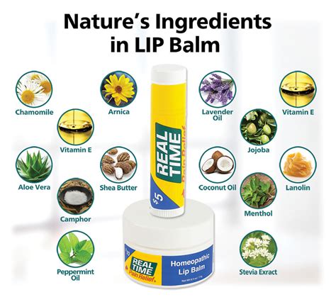 Real Time Pain Relief Homeopathic LIP Balm Stick logo