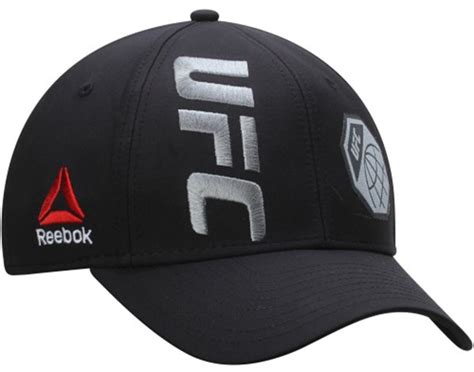 Reebok Men's Black UFC Ireland Authentic Trainer's Flex Hat