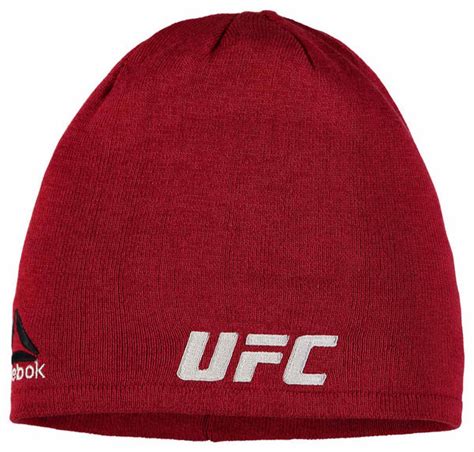 Reebok Men's Red UFC Logo Knit Beanie