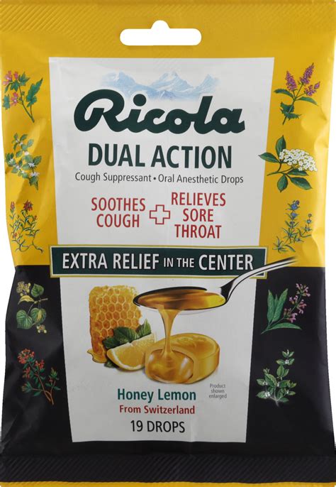 Ricola Dual Action Honey Lemon