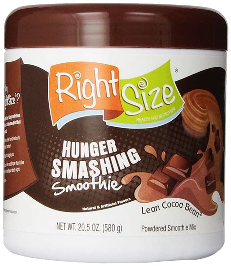 Right Size Health & Nutrition Hunger Smashing Smoothie Lean Cocoa Bean logo