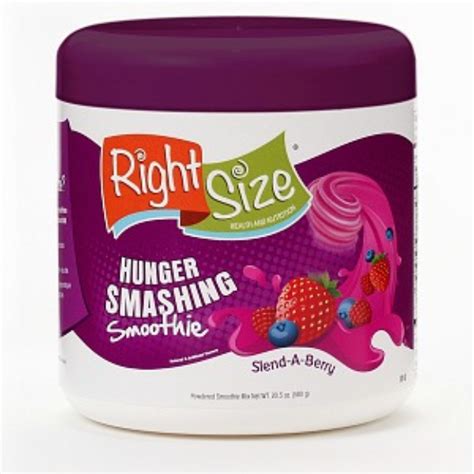 Right Size Health & Nutrition Hunger Smashing Smoothie Slend-A-Berry logo