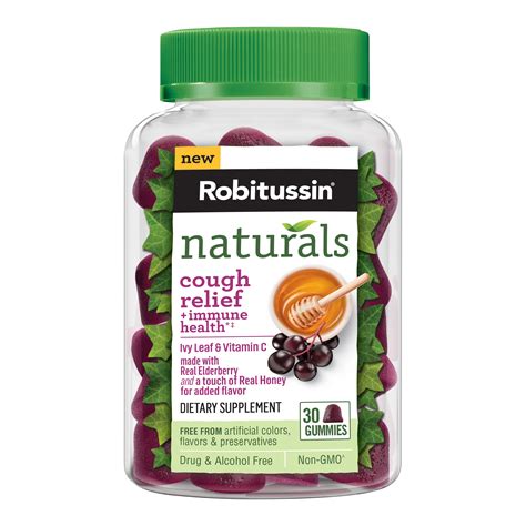 Robitussin Naturals Cough Relief & Immune Health Gummies logo