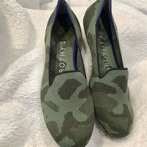 Rothy's The Loafer Olive Camo logo