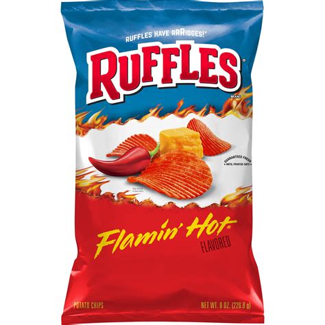 Ruffles Flamin' Hot BBQ logo