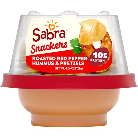 Sabra Snackers Roasted Red Pepper Hummus