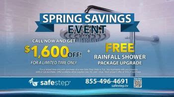 Safe Step Spring Savings Event TV commercial - Why Decide: Free Rainfall Shower Package Upgrade