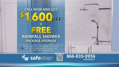 Safe Step TV Spot, 'Accidental Fall: $1,600 Off Plus Free Rainfall Shower Upgrade'