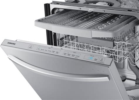 Samsung Home Appliances 24 in Top Control StormWash Tall Tub Dishwasher in Stainless Steel logo