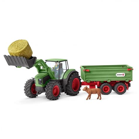 Schleich Farm World Tractor With Trailer logo