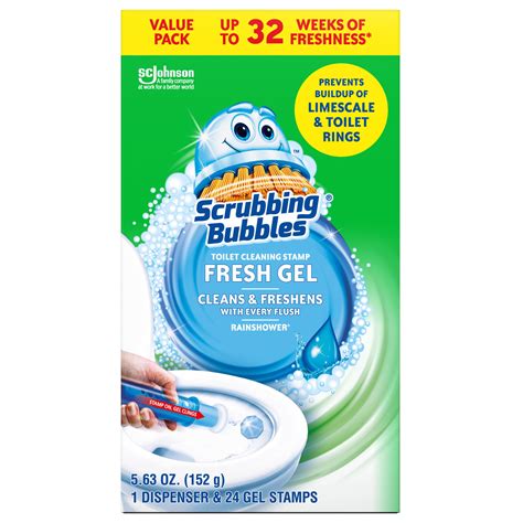 Scrubbing Bubbles Fresh Gel Toilet Cleaning Stamp logo
