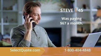 Select Quote TV commercial - Steve