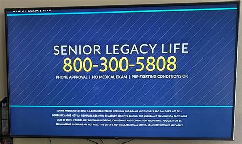 Senior Legacy Life Funeral Insurance commercials