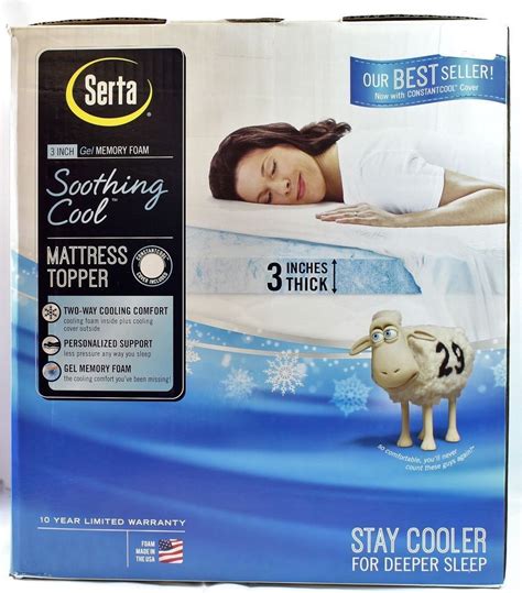 Serta Soothing Cool Memory Foam Cooling Mattress Topper commercials