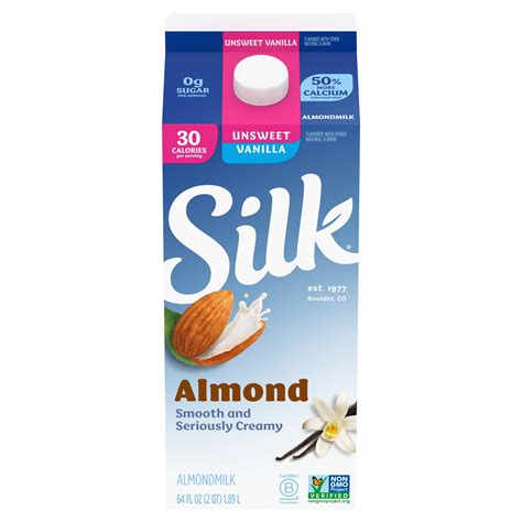 Silk Unsweetened Vanilla Almond Milk logo