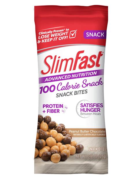 SlimFast Advanced Nutrition 100-Calorie Snack: Peanut Butter Chocolate Snack Bites