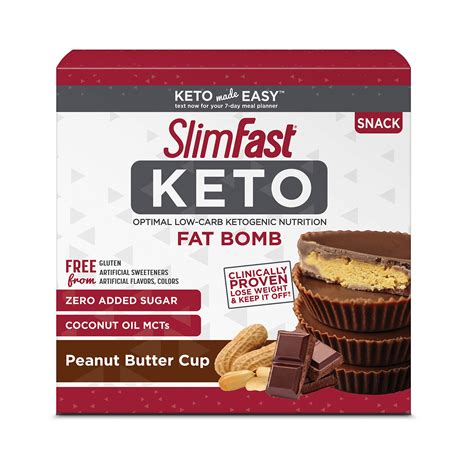 SlimFast Keto Fat Bomb Peanut Butter Cup TV Spot, 'Have One: Text' created for SlimFast