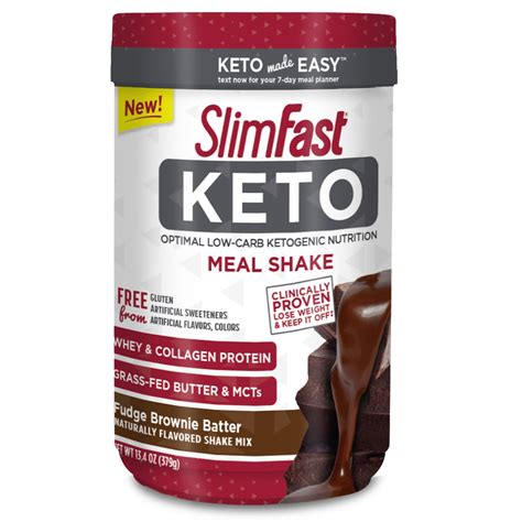 SlimFast Keto Fudge Brownie Batter Shake Mix