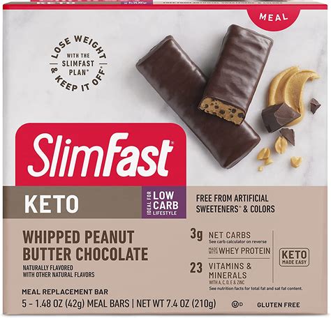 SlimFast Keto Whipped Peanut Butter Chocolate Meal Bar