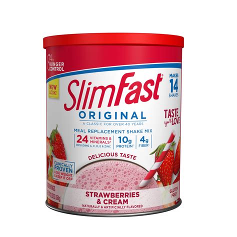 SlimFast Original Strawberries & Cream Shake Mix