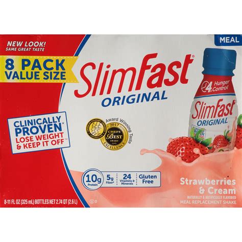 SlimFast Original Strawberries & Cream Shake logo
