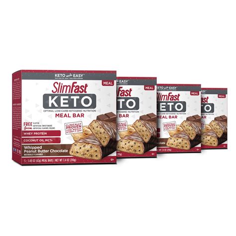 SlimFast SlimFast Keto Meal Replacement Bar Whipped Peanut Butter Chocolate logo
