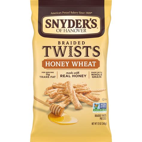 Snyder's of Hanover Braided Twists Honey Wheat