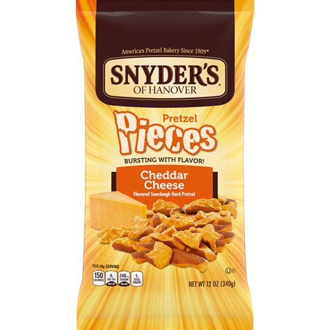 Snyder's of Hanover Cheddar Cheese Pretzel Pieces logo