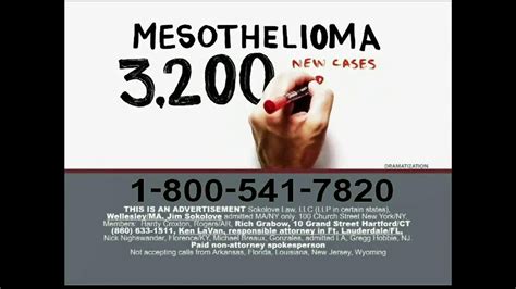 Sokolove Law TV Spot, 'Mesothelioma: Asbestos Victims'
