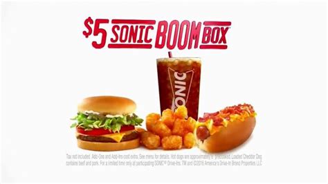 Sonic Drive-In $5 Boom Box logo