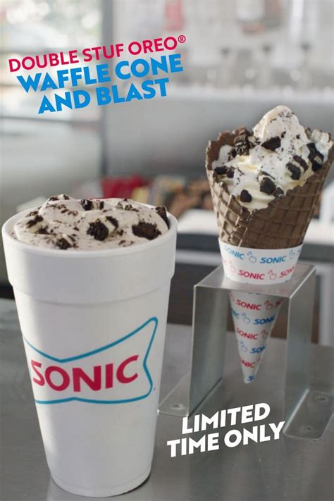 Sonic Drive-In DOUBLE STUF OREO Waffle Cone commercials