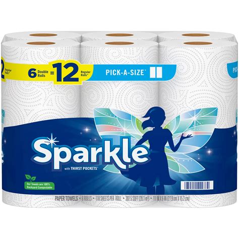 Sparkle Towels Pick-A-Size With Thirst Pockets