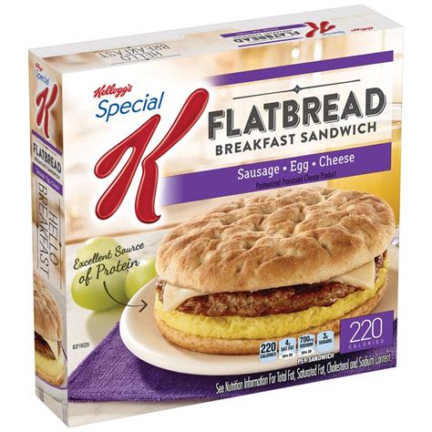 Special K Flatbread Breakfast Sandwich: Sausage, Egg & Cheese