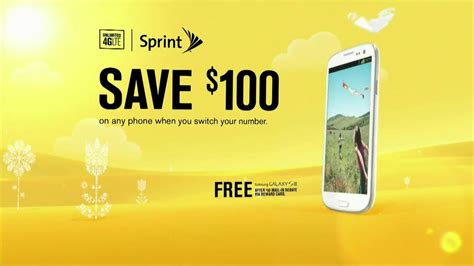 Sprint TV Spot, 'Cuatro líneas: $100 dólares y Galaxy'