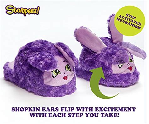 Stompeez Shopkins Purple Slippers logo