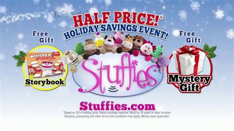 Stuffies Holiday Savings Event TV Spot, 'Stuffies Are Half Price!' created for Stuffies